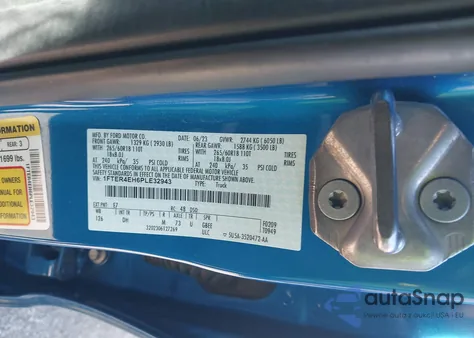 2023 Ford Ranger Lariat из США, поврежденный, VIN 1FTER4EH6PLE32943